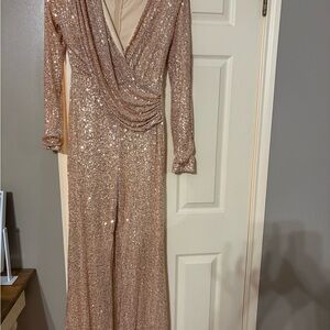 Glamorous Rose Gold Sequin Jumpsuit